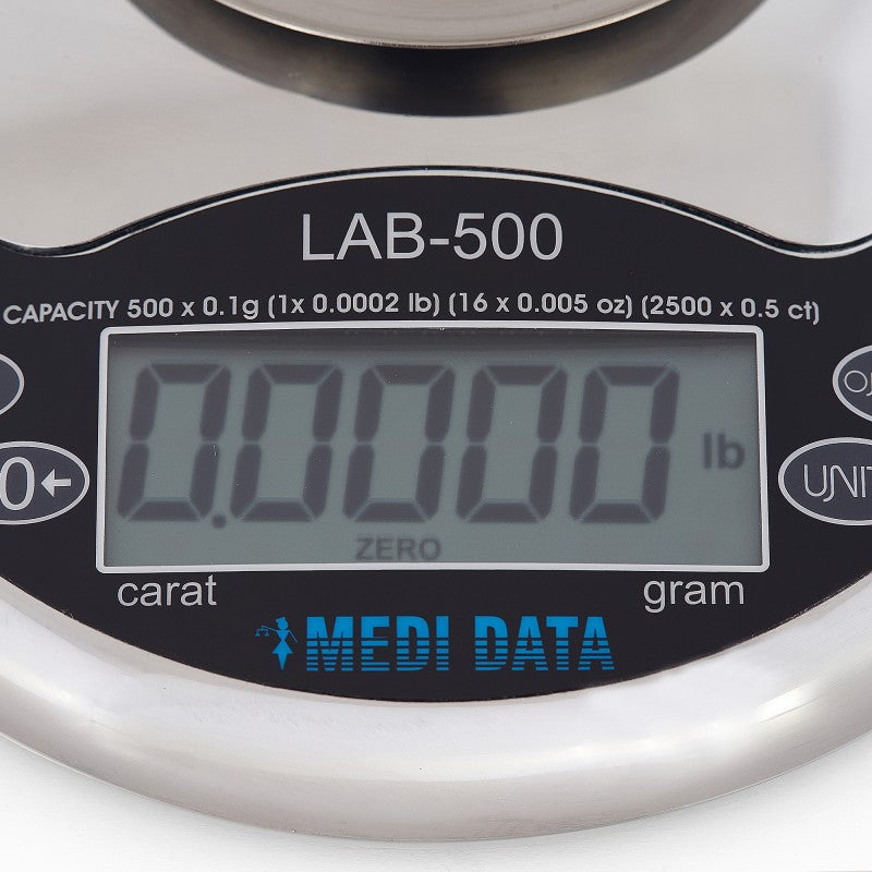 Balanza de Precisión Báscula Digital para Laboratorio LCD 500 g / 0,01 g