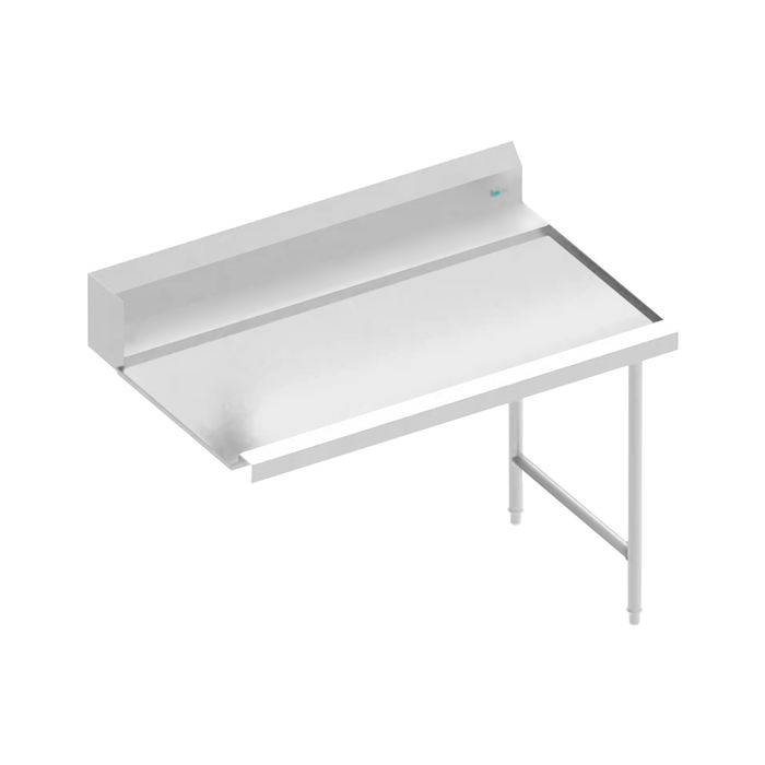 ASBER ADCT-48R Mesa de salida para lavavajillas de capota derecha 48"