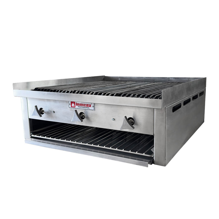 Inmeza ASMRi Asador Radiante con Salamandra de 70 x 70