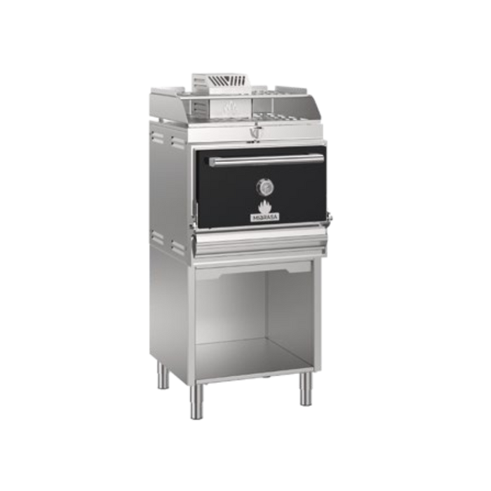 Mibrasa HMBMASB160-BS Horno con Mueble y Soporte para Bandejas, 160-190 comensales.