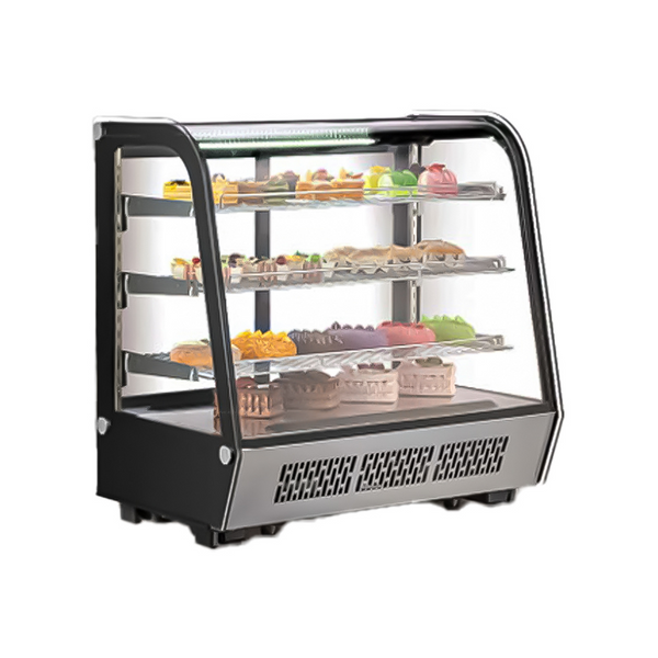 Migsa CW-195R Vitrina refrigerada cristal curvo capacidad 6.89 pies