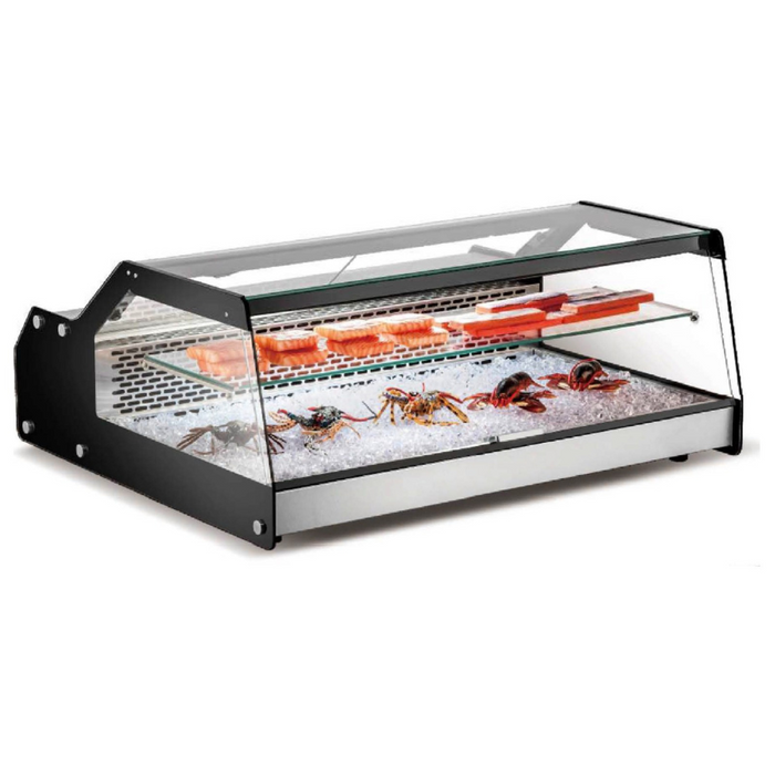 Vitrina Refrigerada Sobre Mostrador Con Cristal Recto 112 L 180W 110V Migsa CW-128