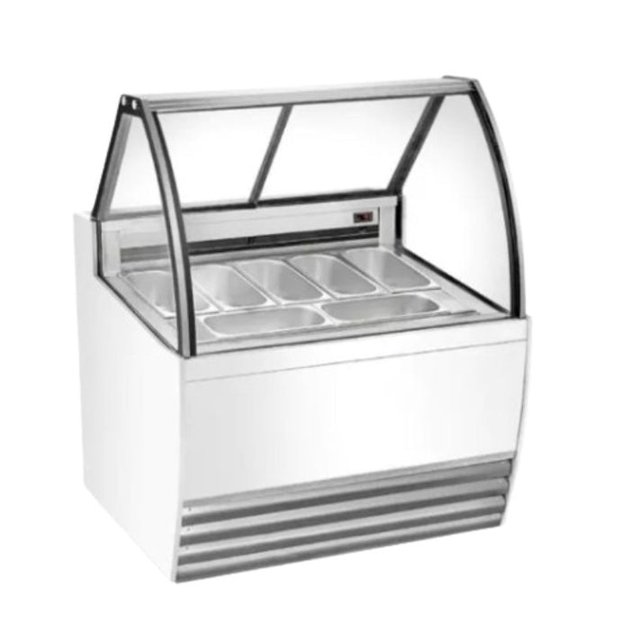 Vitrina Exhibidora De Helados 7 Insertos 1,300W 110V Migsa DW-7