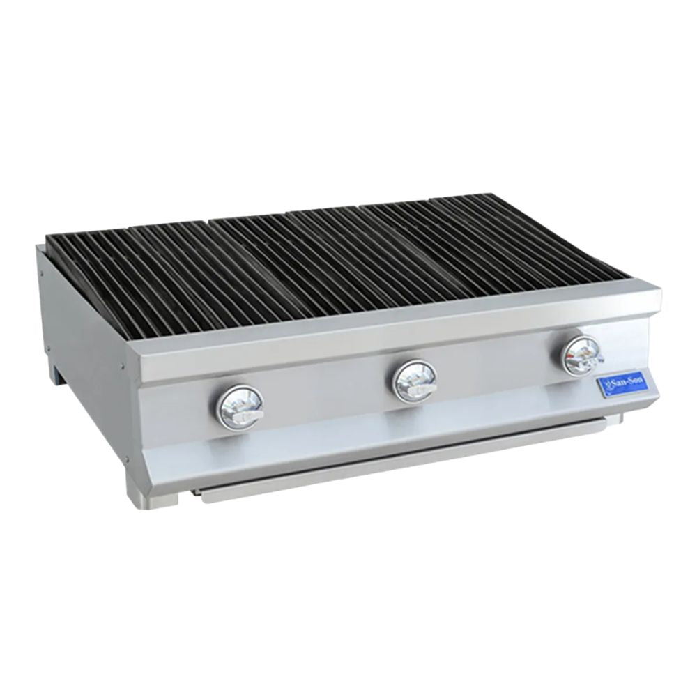 SAN-SON SSA36 Asador Profesional Acero Inoxidable 3 Quemadores