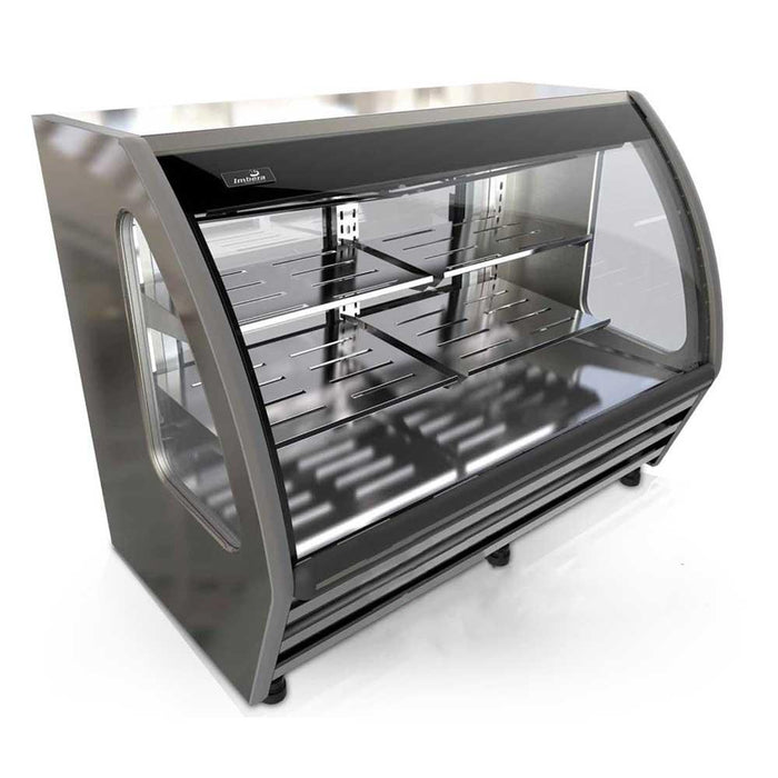 Imbera Bhs-150 Vitrina Horizontal Exhibidora Cristal Curvo 2 Puertas. 153 cm. 340 Lt. /12 pies - 115 V INOX