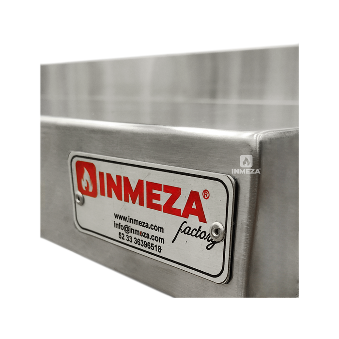 INMEZA MP138iE Mesa Pared 138 x 70 s/ borde c/entrepaño pata inox