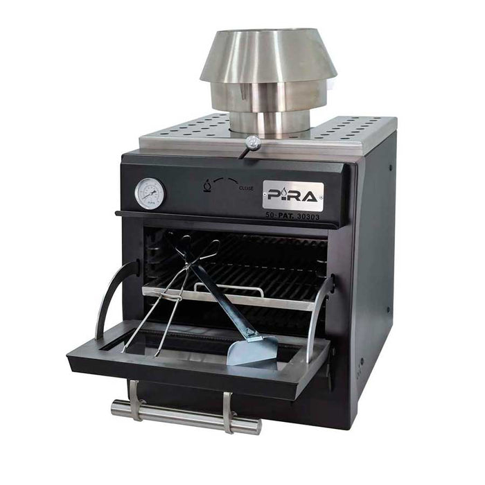 Pira 400.101 Horno 50 black para carbón y leña 45 Comensales