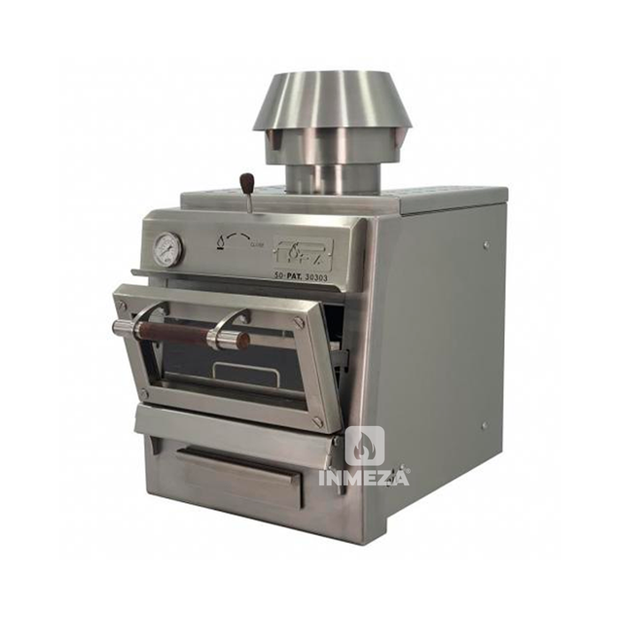 Pira 400.105 Horno 50 silver para carbón y leña 45 Comensales.