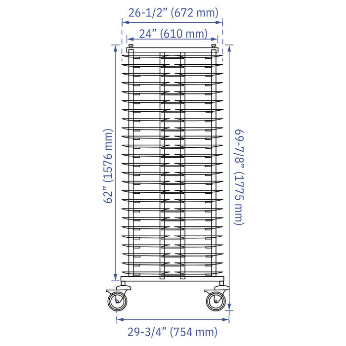 Edesa CPP-100 Porta Platos Capacidad 100 Acabado Epoxi