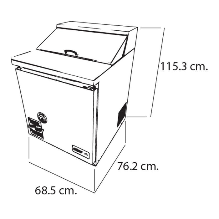 ASBER APTS-27-8-M Mesa Refrigerada Ensaladas 6 1/6 2 1/9 incl. 6.1 pies3 Envio Cobrar Mesas Refrigeradas ASBER 