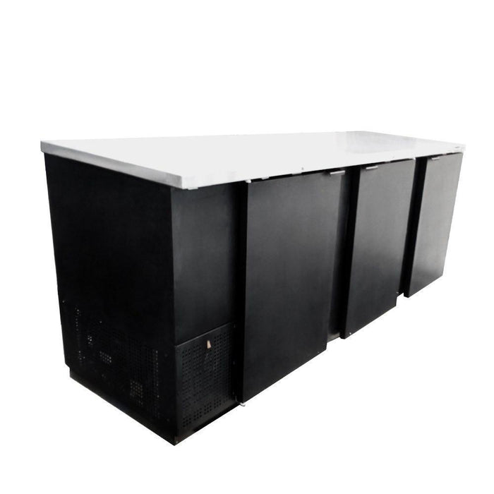 ASBER ABBC-94-HC Refrigerador Contrabarra Vinil Negro 3 Puertas Solidas 26.4 Pies3 Envio Cobrar Refrigeracion ASBER 