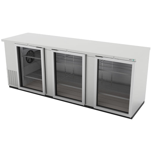 ASBER ABBC-94-SG-HC Refrigerador Contrabarra Acero Inoxidable 3 puertas de Cristal 26.4 Pies3 Envio Cobrar Refrigeracion ASBER 