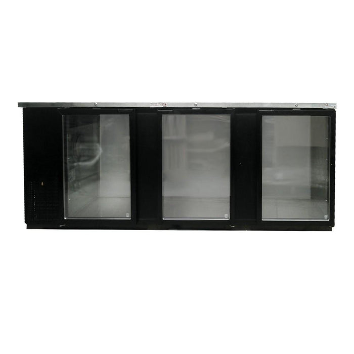 ASBER ABBC-94G-HC Refrigerador Contrabarra Vinil Negro 3 Puertas de Cristal 26.4 Pies3 Envio Cobrar Refrigeracion ASBER 