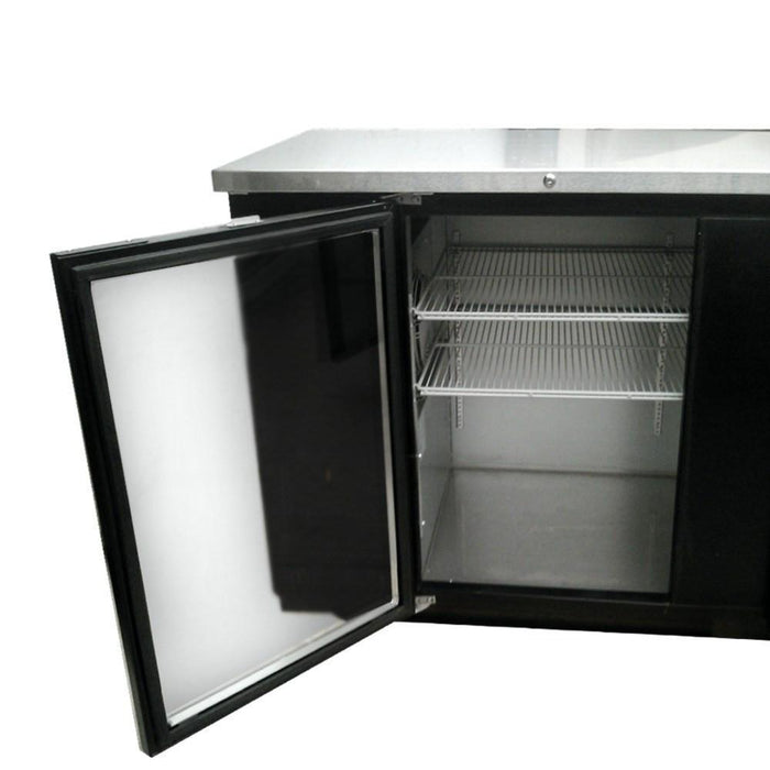 ASBER ABBC-94G-HC Refrigerador Contrabarra Vinil Negro 3 Puertas de Cristal 26.4 Pies3 Envio Cobrar Refrigeracion ASBER 