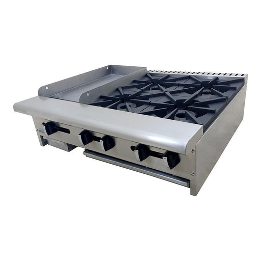 ASBER AEM-G12-B4-36 Parrilla a Gas de 4 Fuegos Abiertos + Plancha 12" Envío por Cobrar Parrillas ASBER 