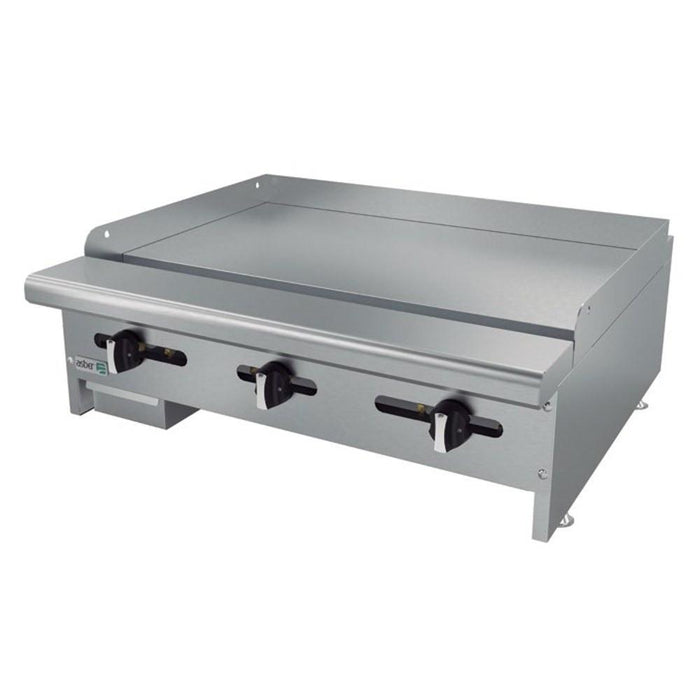 ASBER AEMG-36-H Plancha Lisa a Gas con Placa de 3/4" Acero Inoxidable Teriyaki Teppanyaki Envío por Cobrar Planchas ASBER 