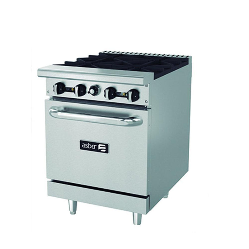 Cocina Gas - Aspes ACM1404B, 85 cm, 4 fuegos, Blanco