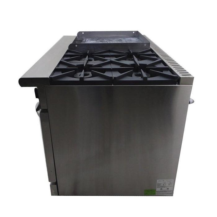 ASBER AMR-48 Estufa 4 fuegos Abiertos + Plancha 24" + Horno + Gratinador Acero Envio Cobrar Estufas / Mixtos / Con y sin Horno ASBER 