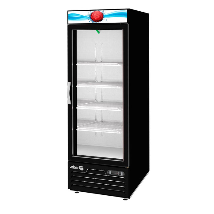 Asber ARMD-23 HC Refrigerador 1 Puerta de Cristal 23 Pies Acero Inoxidable Cobrar