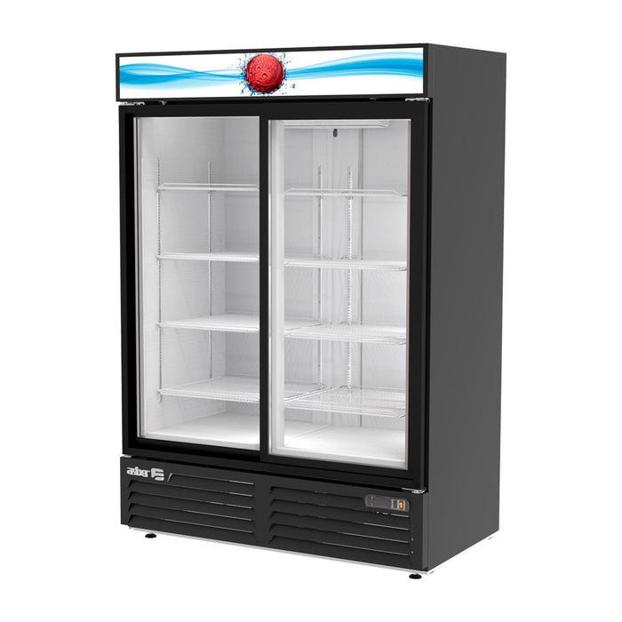 Asber ARMD-47-SD HC Refrigerador 2 Puertas de Cristal 47 Pies