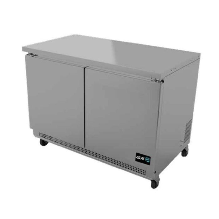 ASBER AUTF-48 Mesa Refrigerada congelador 2 Puertas Solidas 11.8 Pies3 Acero Envio Cobrar Mesas Refrigeradas ASBER 