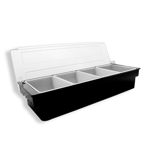 Caledonia CACO-4 Caja Condimentos 4 Compartimientos Tapa Contenedor Removible Despachador Caledonia 