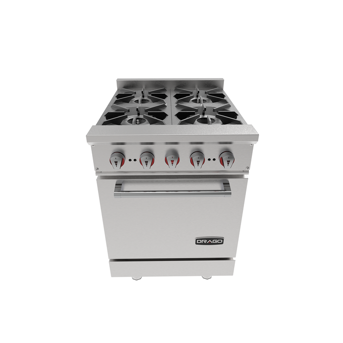 DRAGO CG-41 Estufa con 4 quemadores y horno