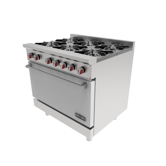 DRAGO CG-61 Estufa con 6 quemadores y horno