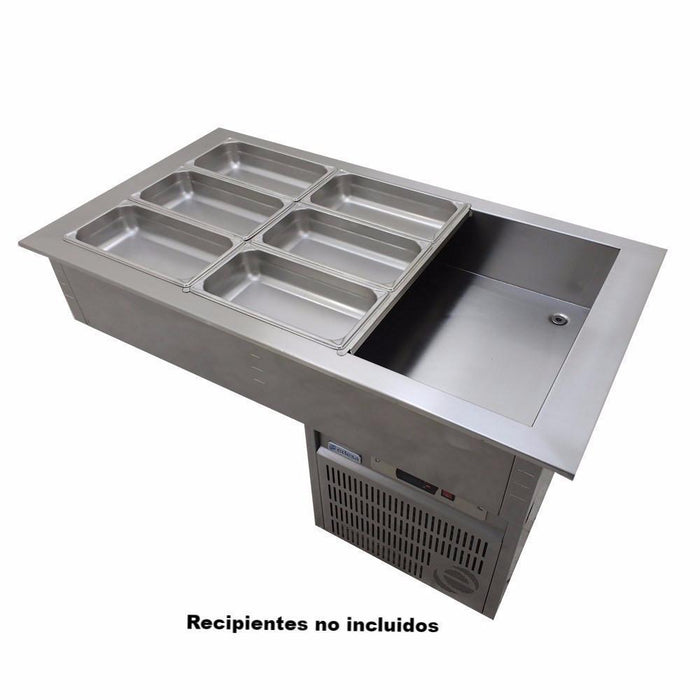 EDESA DRFB-311-CU Mesa fría con Tina Refrigerada para 3 Enteros 110V Envio Cobrar Refrigeracion EDESA 