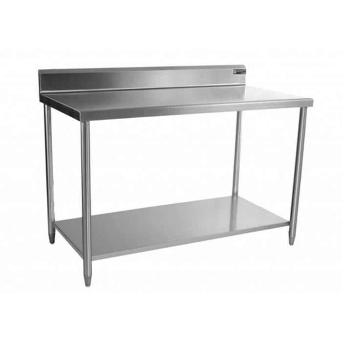 Ferro 15421106 Mesa Con Respaldo Con Entrepaño Acero Inoxidable 210 cm Ferro