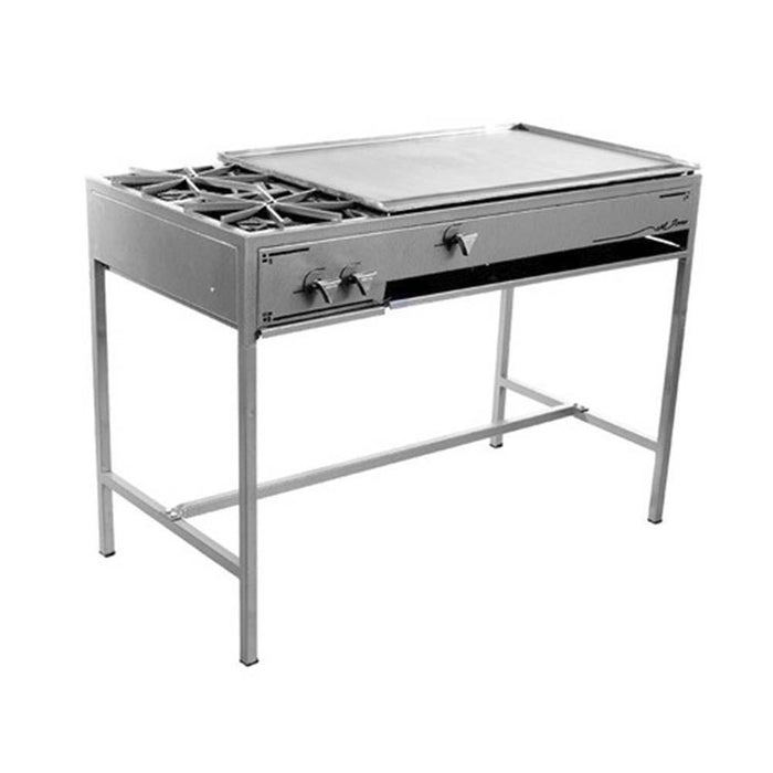 Ferro 16543011 Parrilla 2 Quemadores Plancha Gas LP 120 cm Ferro