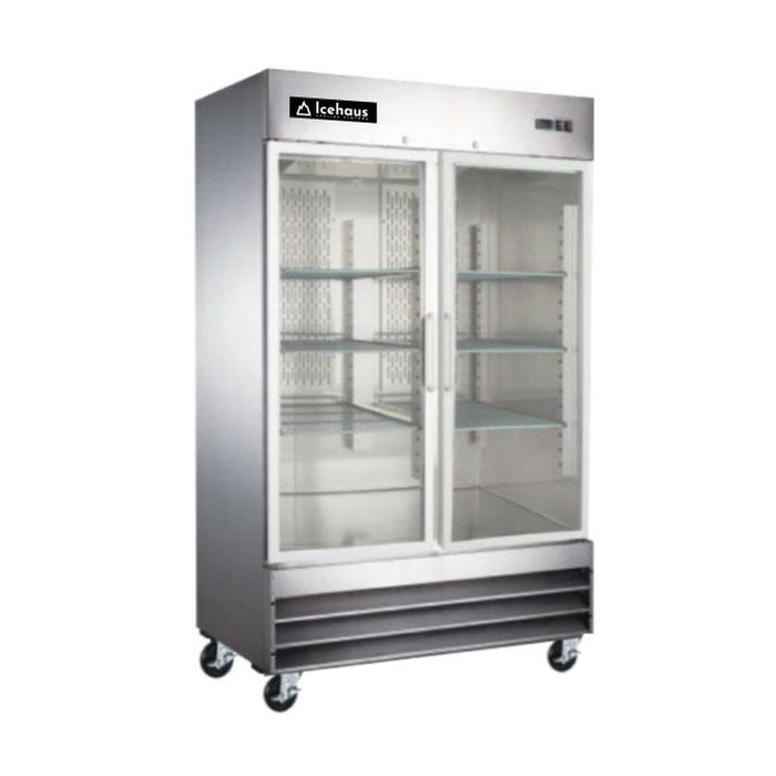 ICEHAUS CV-2PC-SS-01 Congelador Inox 2 Puertas de Cristal