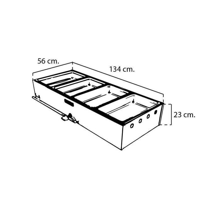 INMEZA Bm4/1-4 Baño María Inoxidable Ligero 4 Enteros 10 cm LP Baño maría / Vaporera / Mesa Caliente - Fria INMEZA 