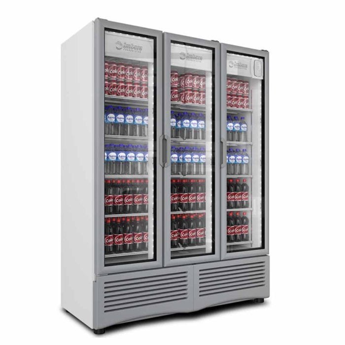 Imbera G342 3P 1010337 Refrigerador Vertical 3 Puertas Cristal Luz Led 115V. Refrigeradores Verticales Imbera 