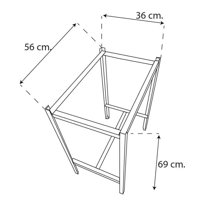 INMEZA BM1/1-B Base Esmaltada Plegable para Equipo de 1 Entero (sin entrepaño) Bases INMEZA 