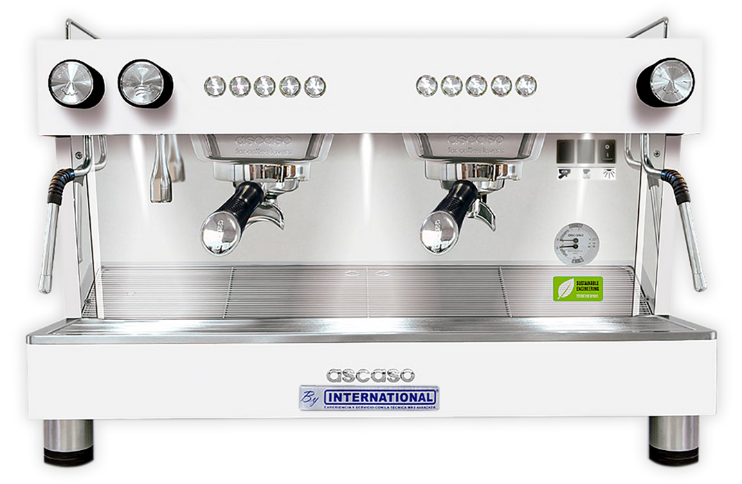 International Ascaso Barista T Zero Cafetera Acero Inoxidable BT.100 Blanca