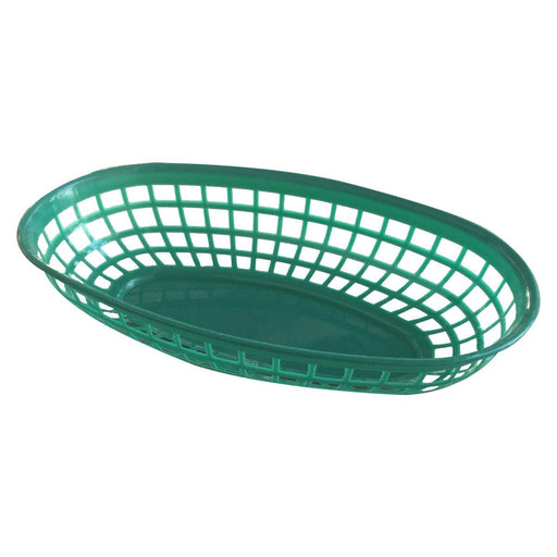 ISBW PLBK938G Canastilla Oval Verde en Polipropileno 9-3/8 pg Utensilios ISBW 