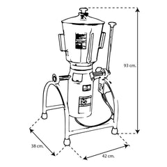 JR LM 12 Licuadora mesa 12 lts acero inoxidable 1 HP 0LM12AI INMEZA