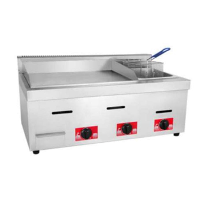 Plancha Grill Lisa Con Freidora A Gas Lp 4L Migsa PFM-85