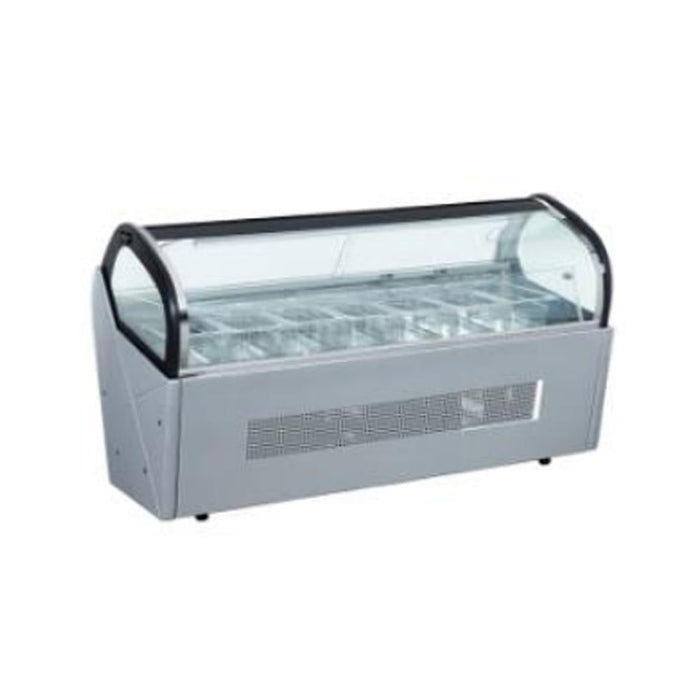 Vitrina Exhibidora De Helados De 8 Insertos Sobre Mostrador 860W 110V Migsa RTD-142L