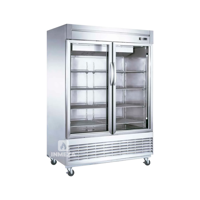 Refrigerador Vertical 2 Puertas De Cristal En A.I. 1,350 L 110V Migsa UR-54C-2G