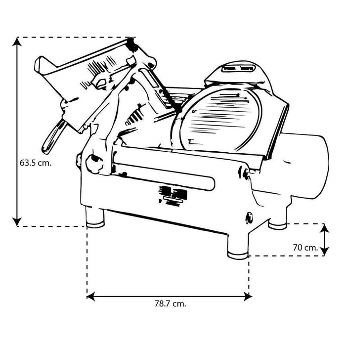 TORREY AMS-350 AMS350 REBANADORA CARNE VEGETALES ACERO AL CROMO 1/2 HP Envío por cobrar Rebanadoras TORREY 