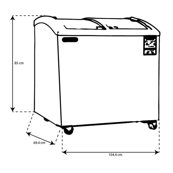 TORREY CHC-110CR Congelador Horizontal de Tapa Cristal Curvo Envío por cobrar Refrigeracion TORREY 