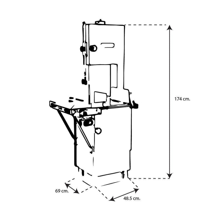 TORREY ST-295-AI ST295AI SIERRA CARNE ACERO INOXIDABLE 1.5 HP 110 V. (0ST295AI) Envío por cobrar Sierra para carne TORREY 