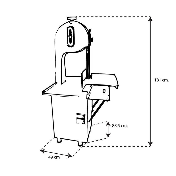 TORREY ST-295-PE ST295PE SIERRA CARNE ACERO INOXIDABLE 1.5 HP 110 V. (0ST295PE) Envío por cobrar Sierra para carne TORREY 