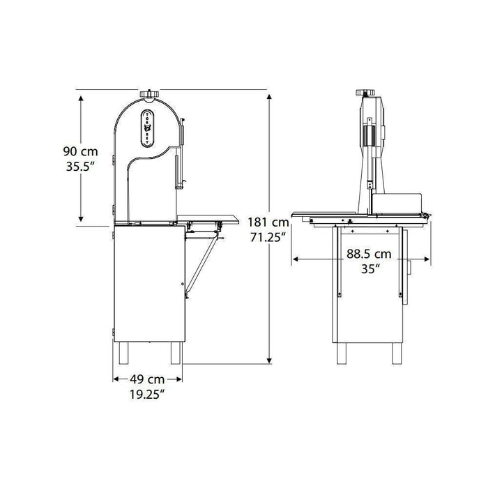 TORREY ST-295-PE ST295PE SIERRA CARNE ACERO INOXIDABLE 1.5 HP 110 V. (0ST295PE) Envío por cobrar Sierra para carne TORREY 