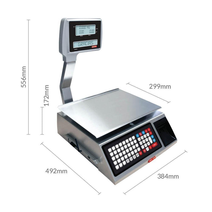 Torrey W-LABEL-40 Bascula Digital Acero Inoxidable Conexión Wifi 40kg (0W-LABEL40 WLABEL40) Basculas TORREY 