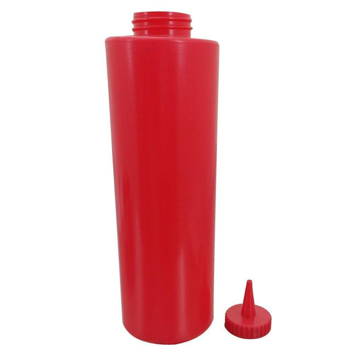 ISBW SBR-24 PLTHSB024R Botella Dispensador Exprimible Rojo 24 oz (709.76 ml) Utensilios ISBW 